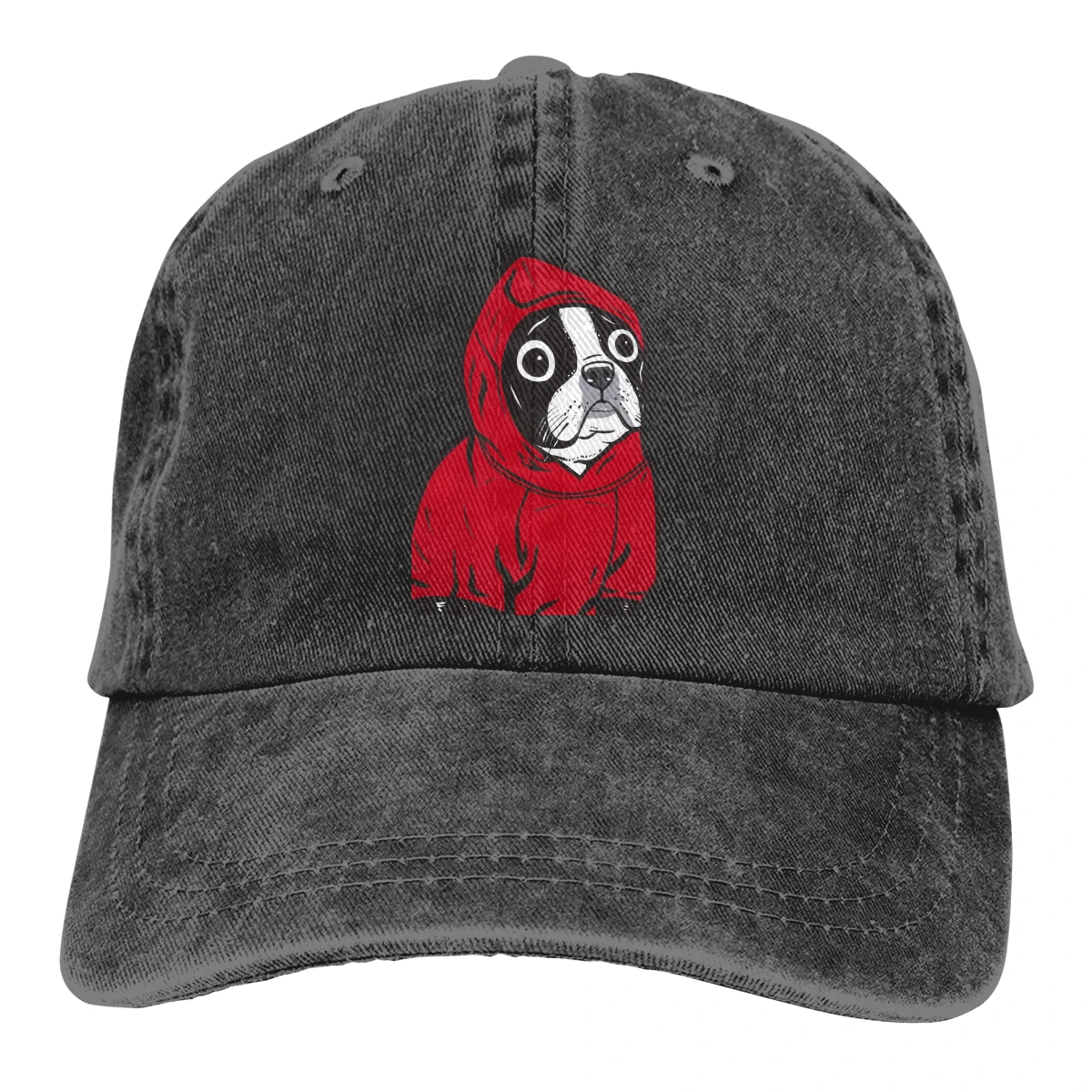 Top Trends: Boston Terrier In A Red Hoodie Baseball Caps Peaked Cap French Bulldog Pet Dog Lover Sun Shade Hats For Men Shoppable Styles