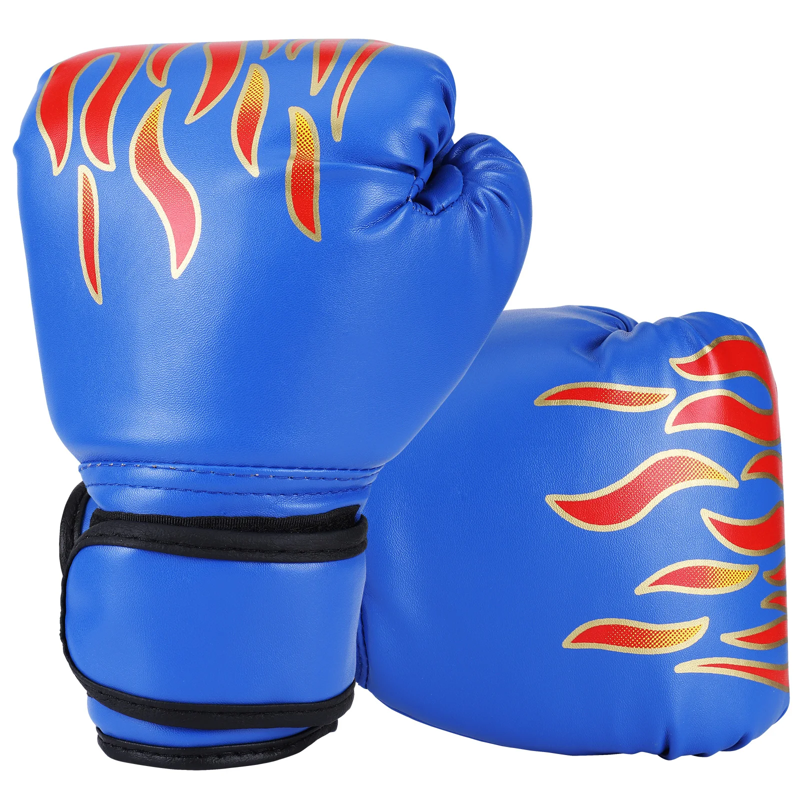 Top Trends: 1 Pair Kids Boxing Gloves Children Punching Sparring PU Adjustable Exercise Fitness Mitts Train Hitting Glove Blue Shoppable Styles