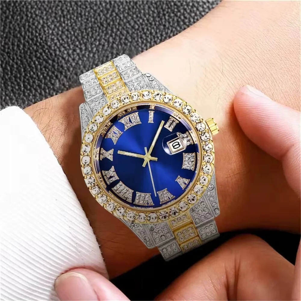 Top Trends: High Quality Luxury Fashion High-end Mantianxing Diamond Steel Belt Men's Quartz Watch Boy Business Sports Clock Retro Shoppable Styles