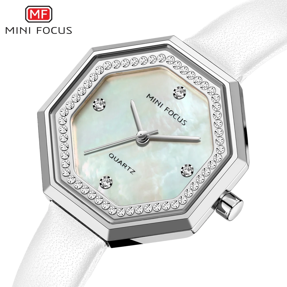 Top Trends: MINI FOCUS Women Watch Unique Design Top Luxury Brand Genuine Leather Strap Reloj Mujer Luxury Quartz Ladies Watch Montre Femme Shoppable Styles