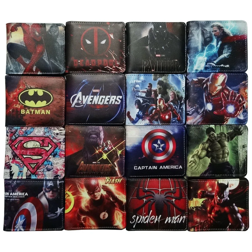 Top Trends: Marvel Anime Wallet Spider-Man Iron Man PU Shorts Coin Purse Fashion Casual Men's Wallet The Avengers The New Women's Wallet Shoppable Styles