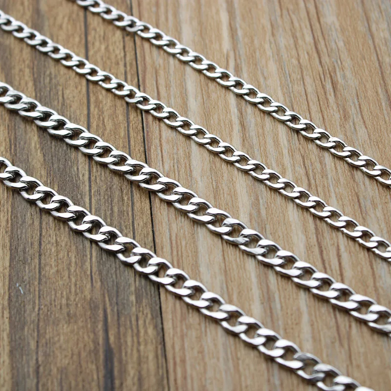 Top Trends: 5M / lot 3-9 MM Width Stainless Steel Link Chain Necklace Bulk Jewelry Figaro Chains For Women Men DIY Necklace Bracelets Making Shoppable Styles