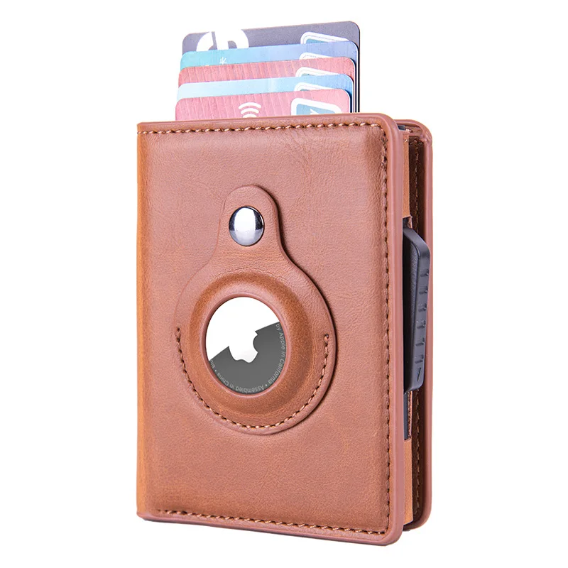 Top Trends: For Airtag Rfid Card Holder Small Men Wallet Money Bag Leather Women Wallets Purse Air Tags Bag For Apple AirTags Tracker Case Shoppable Styles