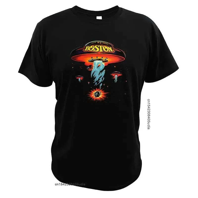 Top Trends: Boston Spaceship T Shirt Album Boston Tshirt American Rock Band Cotton Fashionable T-Shirt Eu Size Shoppable Styles