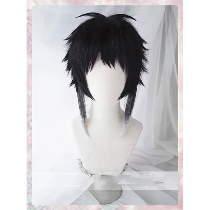 Top Trends: Bungo Bungou Stray Dogs Ryunosuke Akutagawa Short Black With White Wig Heat Resistant Hair Cosplay Costume Wigs + Free Wig Cap Shoppable Styles