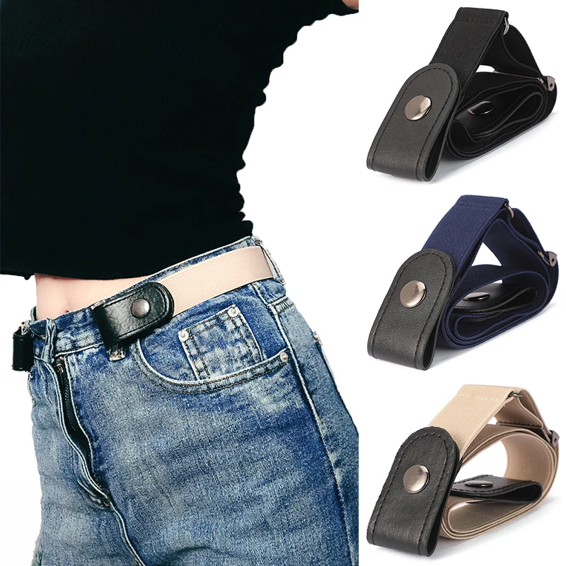 Top Trends: No Buckle Stretch Elastic Waist Belt For Women / Men, Buckle-Free Belt For Jean Pants, Dresses, No Hassle Waist Belt Shoppable Styles