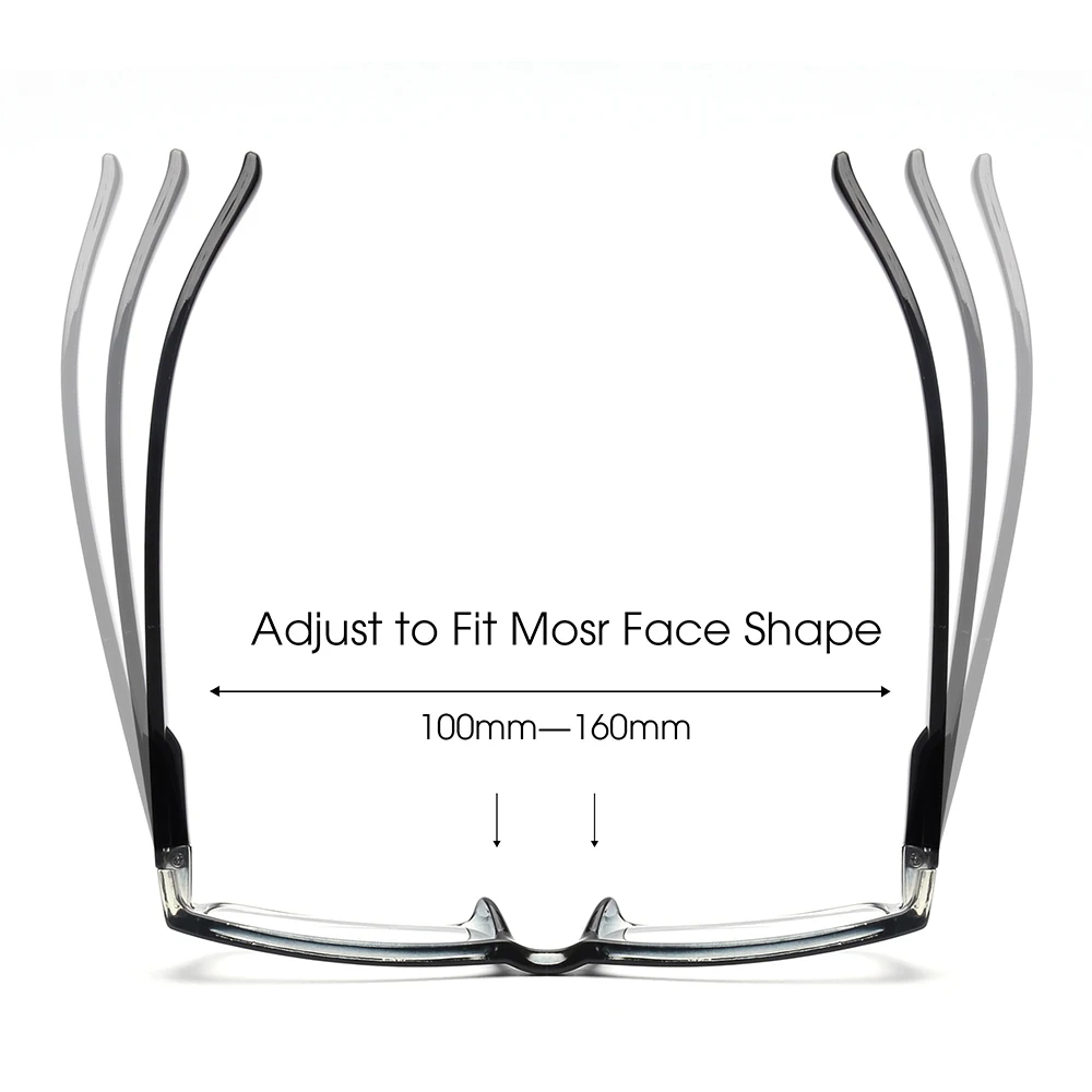 Top Trends: JM Rectangle Women Men Reading Glasses Spring Hinge Magnifier Diopter Presbyopic Reading Glasses Square Shoppable Styles - Image 3