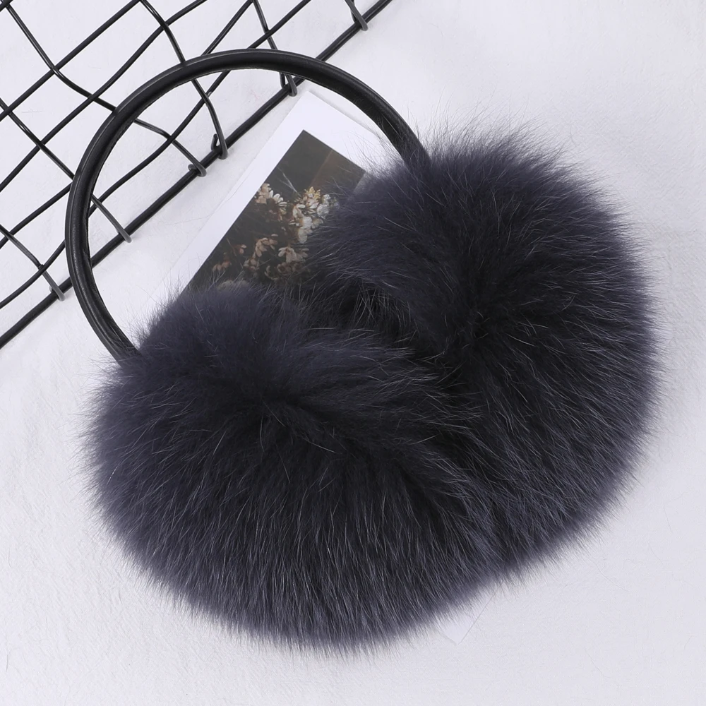 Top Trends: Real Fox Raccoon Fur Hang Ear Cover Warm Winter Earmuffs Headwear Ear Muffs Earmuffs Cold Ear Warmer Ear Protection Headband Shoppable Styles