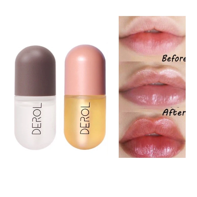 Top Trends: 1 Pcs Crystal Jelly Lips Plumper Oil Instant Volume Moisturizing Day Night Repairing Reduce Lip Fine Line Sexy Lip Enhancer Tool Shoppable Styles