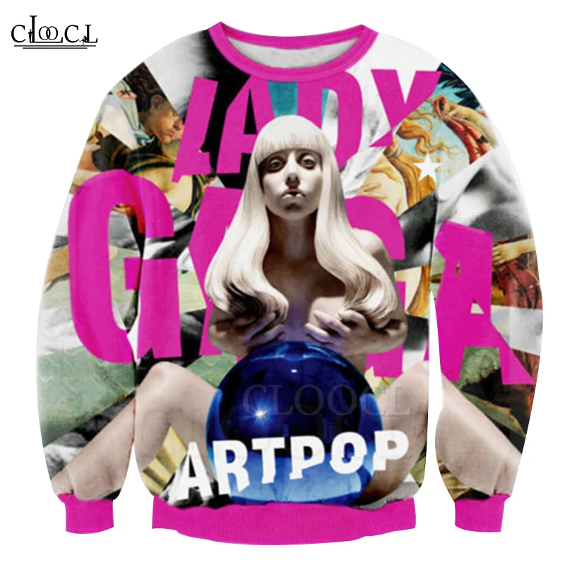 Top Trends: CLOOCL Casual Sweatshirts Men Women Streetwear Lady Gaga 3D Print Sportswear Oversized Long Sleeve Sweatshirt Couple Pullover Shoppable Styles