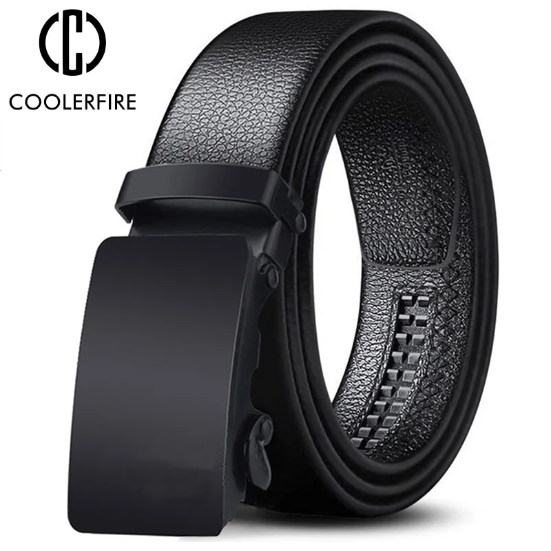 Top Trends: Men Belt Metal Luxury Brand Automatic Buckle Leather High Quality Belts For Men Business Work Casual Strap ZDP001A Shoppable Styles