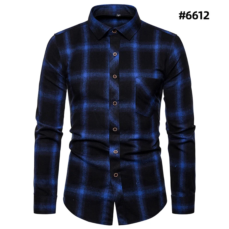 Top Trends: New Styles In Spring And AutumnFlannel Shirt Men Slim Fit Plaid Casual Shirts Long Sleeve Male Shirts Trend Shoppable Styles