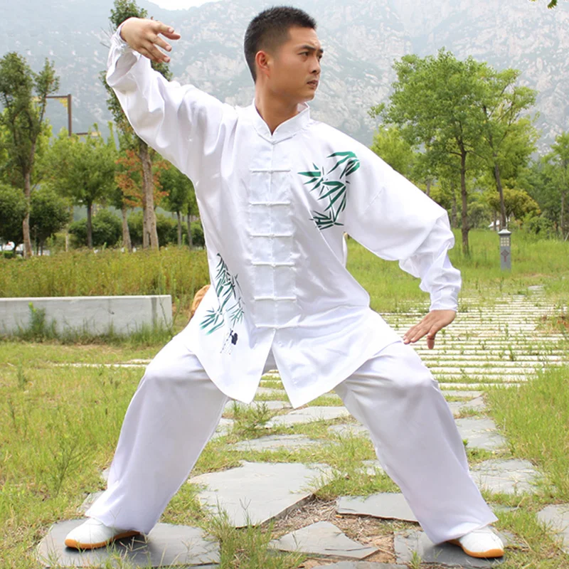 Top Trends: White Blue TaiChi Exercise Belt Sportswear Long Sleeve KungFu Uniform Wushu TaiChi Uniform Clothes Male Female Shoppable Styles