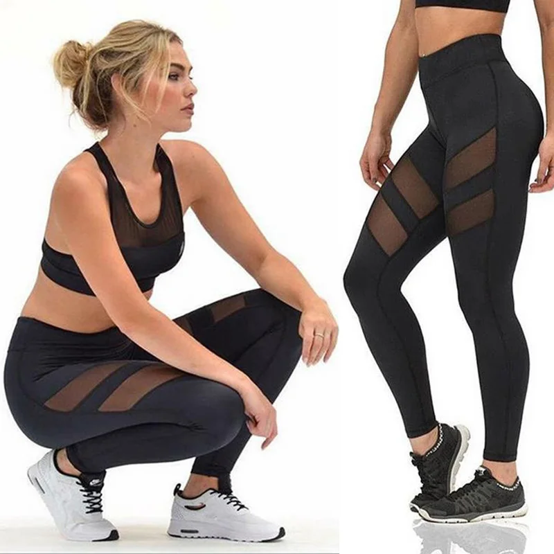 Top Trends: Sexy Mesh Butt Lifting Black Leggings Women High Waisted Push Up Tights Girls Gym Workout Fitness Yoga Pants Jegging Leggins Shoppable Styles