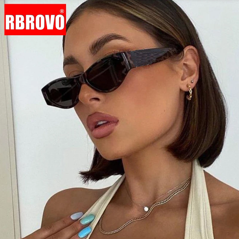 Top Trends: RBROVO 2023 Polygonal Cateye Sunglasses Women Brand Designer Glasses For Women / Men Steampunk Small Eyeglasses Women Gafas De Sol Shoppable Styles