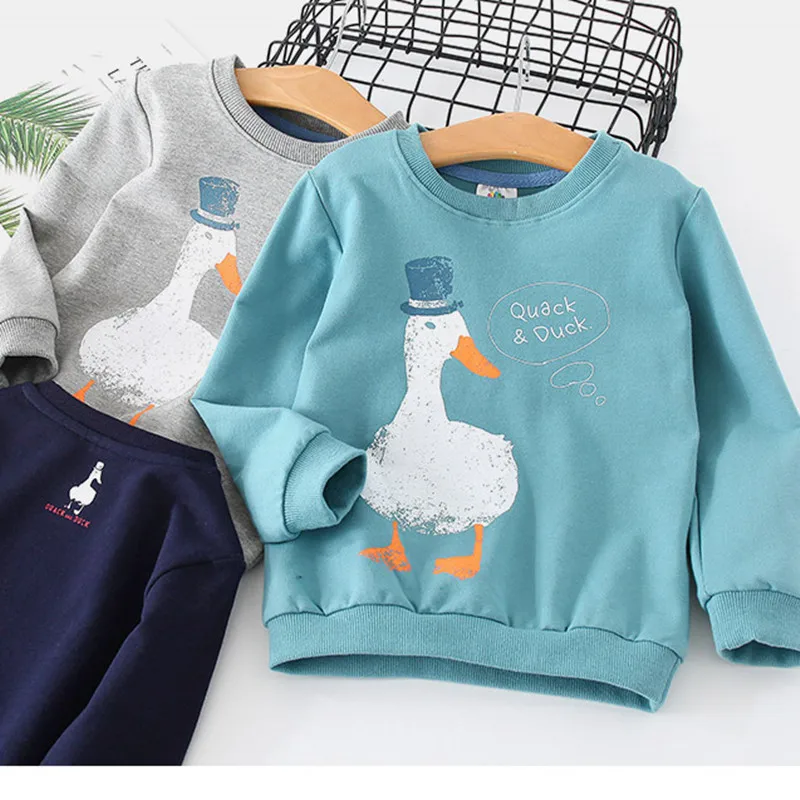 Top Trends: 2023 Spring Autumn Korea Style 2 3 4-10 Years Children'S Birthday Gift Long Sleeve Cartoon Animal Print Kids Baby Boy Sweatshirt Shoppable Styles