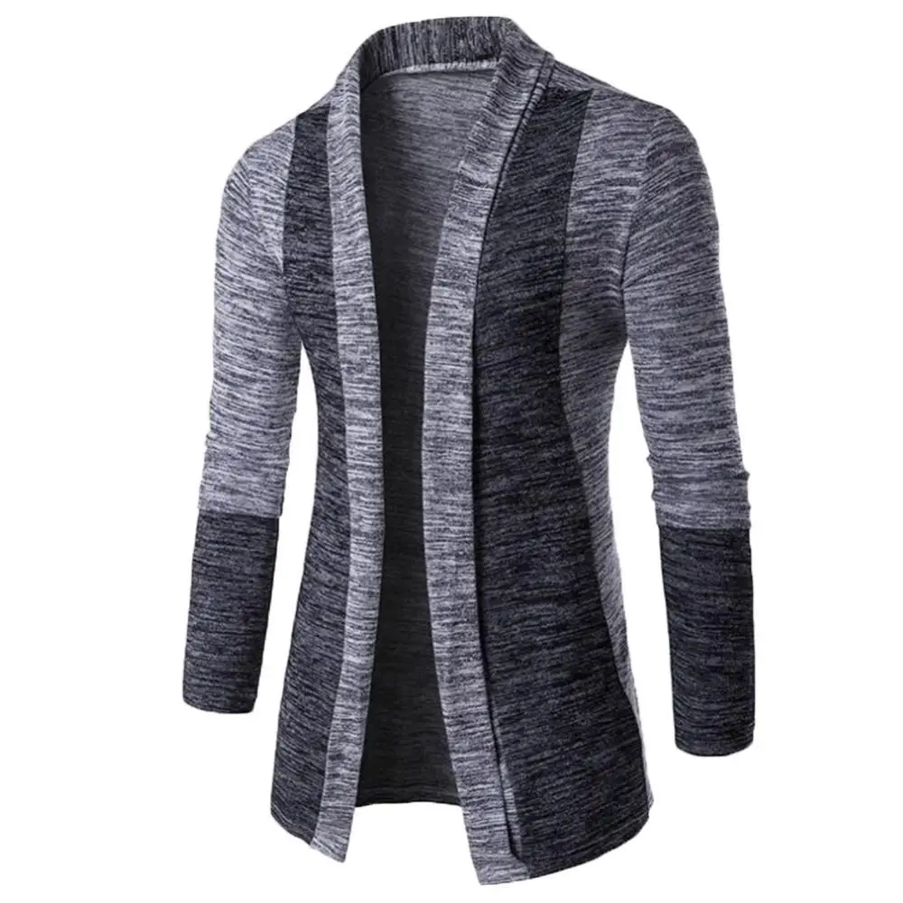 Top Trends: Dropshipping Retro Men Patchwork Long Sleeve Slim Fits Knitted Sweater Cardigan Coat Outwear Shoppable Styles