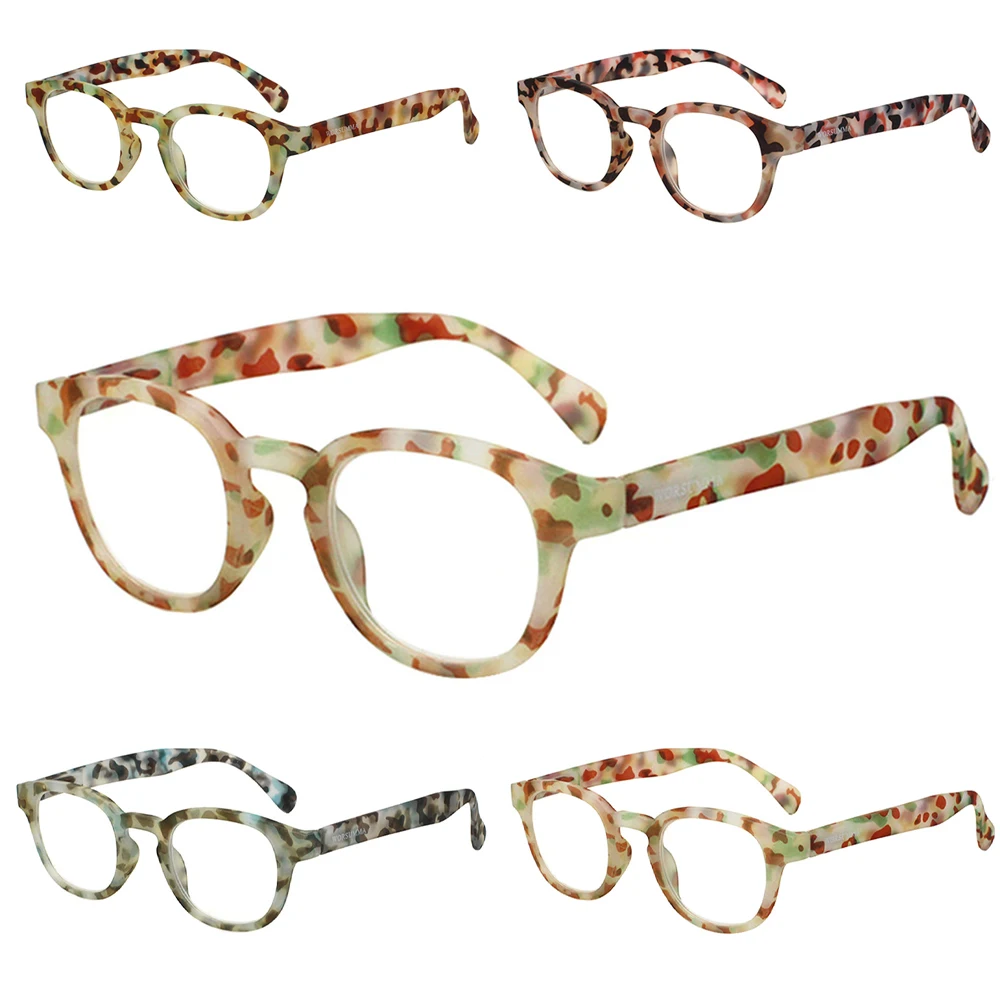 Top Trends: Turzing Round Reading Glasses Ladies Reading Glasses Spring Hinge Reader Glasses For Women Eyeglasses With Pattern Print Shoppable Styles - Image 3