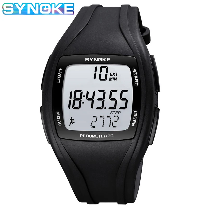 Top Trends: SYNOKE 9105 Sport Watch Men Pedometer 50M Waterproof Multifunction Digital Wristwatch PU Strap LED Mens Electronic Watch Mens Shoppable Styles