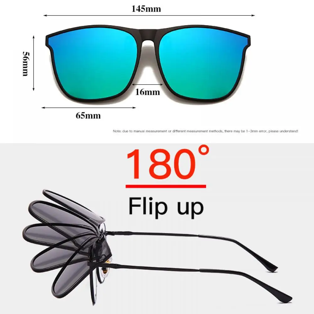 Top Trends: Polarized Clip On Sunglasses Men Photochromic Car Driver Goggles Night Vision Glasses Anti Glare Vintage Square Glasses Oculos Shoppable Styles - Image 2