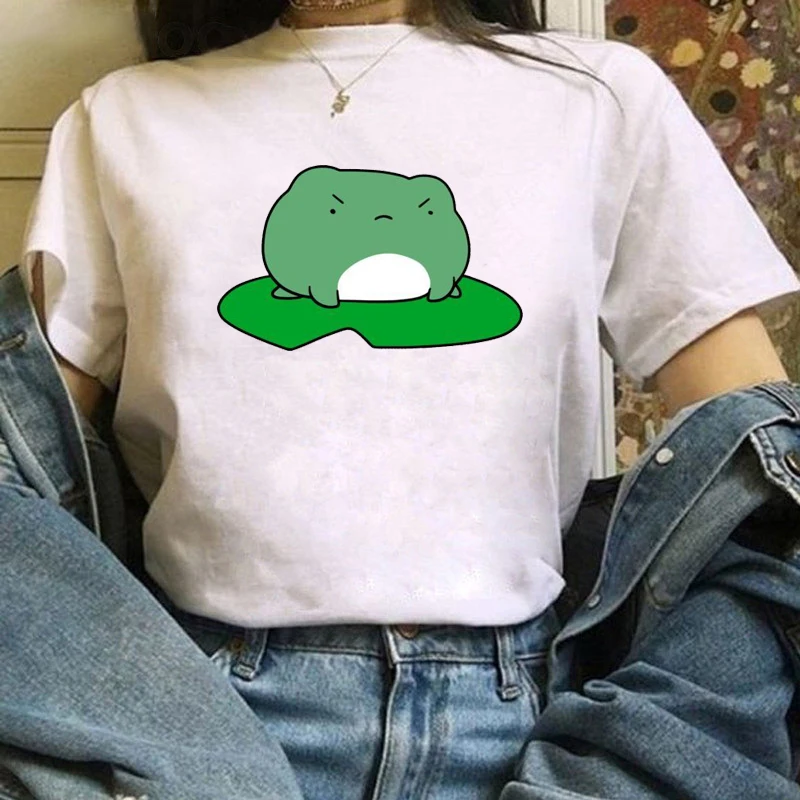 Top Trends: 2024 Summer T-shirt Skateboard Woman Frog T Shirt Harajuku Graphic Tee Y2k Top Aesthetic Clothes Vintage Fashion Shirt, Dropship Shoppable Styles - Image 6