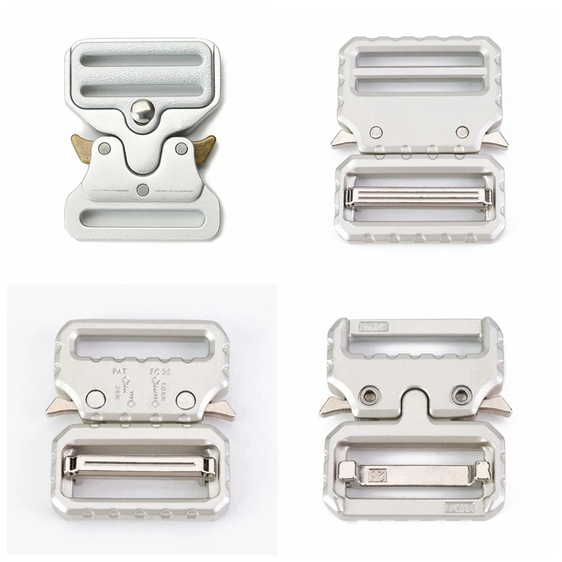 Top Trends: Metal Quick Side Release Buckles For Webbing Tactical Belt Safety Strong Hooks Clips DIY Outdoor Luggage Accessories Silver Shoppable Styles