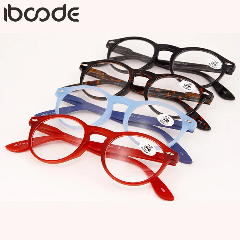 Top Trends: Iboode Retro Round Reading Glasses Men Women Ultralight Hyperopia Eyeglasses Optical Spectacle Diopter + 1.0 1.5 2.0 2.5 3.0 3.5 Shoppable Styles