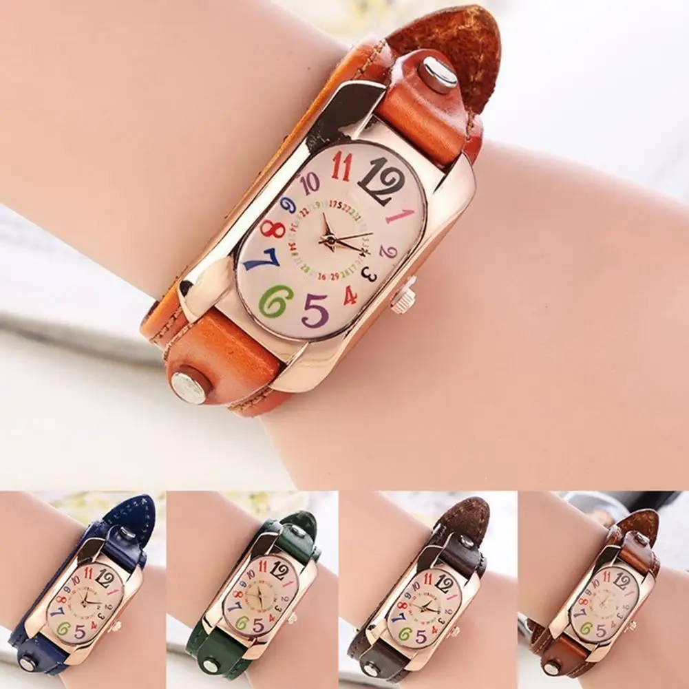 Top Trends: Fashion Casual WomenWatch Faux Leather Diamond Strap Band Oblong Case Quartz Wrist Watch Clock Women Shoppable Styles