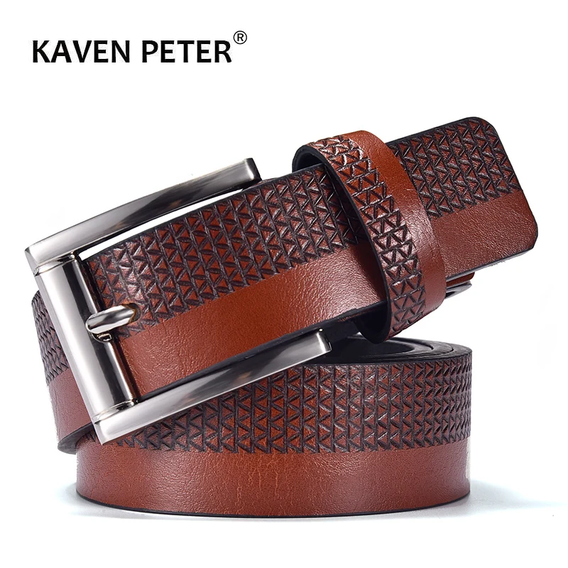 Top Trends: Fashion Men Leather Belt For Jeans Luxury Designer Belts Casual Strap Male Pin Buckle High Quality Brown Black Blue Color Shoppable Styles