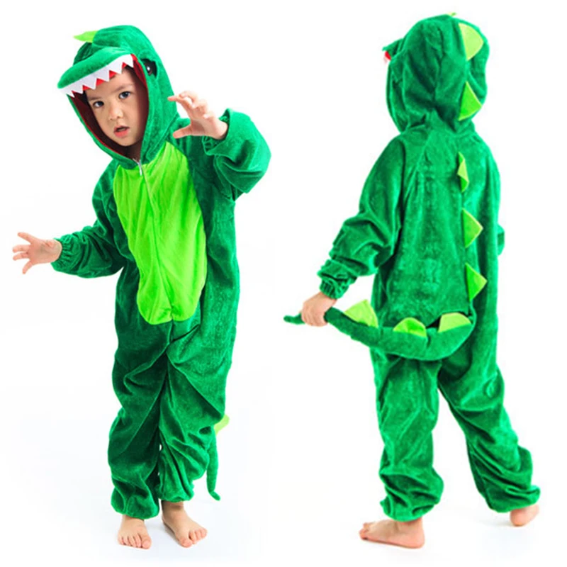 Top Trends: Cute Kids Animal Dinosaur Kugurumi Costume Cosplay Boys Child Green Black Kindergarten School Party Student Game Role Play Suit Shoppable Styles