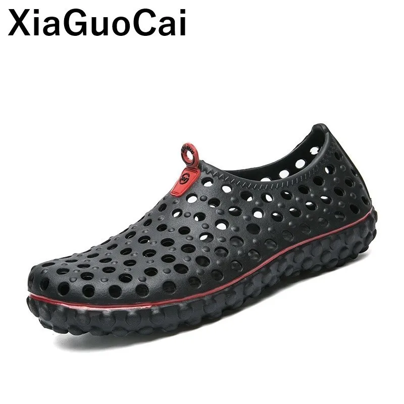 Top Trends: Men&#039;s Clogs Summer Shoes Hollow Sandals Hole Lightweight Slip-on Male Beach Footwear 2021 Big Size Breathable Dropshipping Shoppable Styles