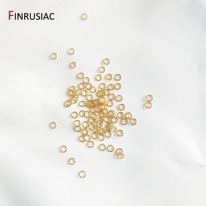 Top Trends: 100pcs / bag Wholesale 18k Real Gold Plated Copper Metal Open Jump Rings For Jewelry Making Diy Jewellery Connector Ring 0.7*4mm Shoppable Styles - Image 4