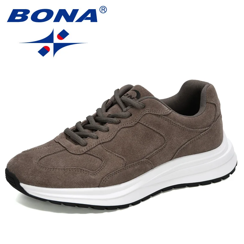 Top Trends: BONA 2021 New Designers Suede Running Shoes Men Casaul Sneakers Light Breathable Man Vulcanized Shoes Jogging Walking Footwear Shoppable Styles