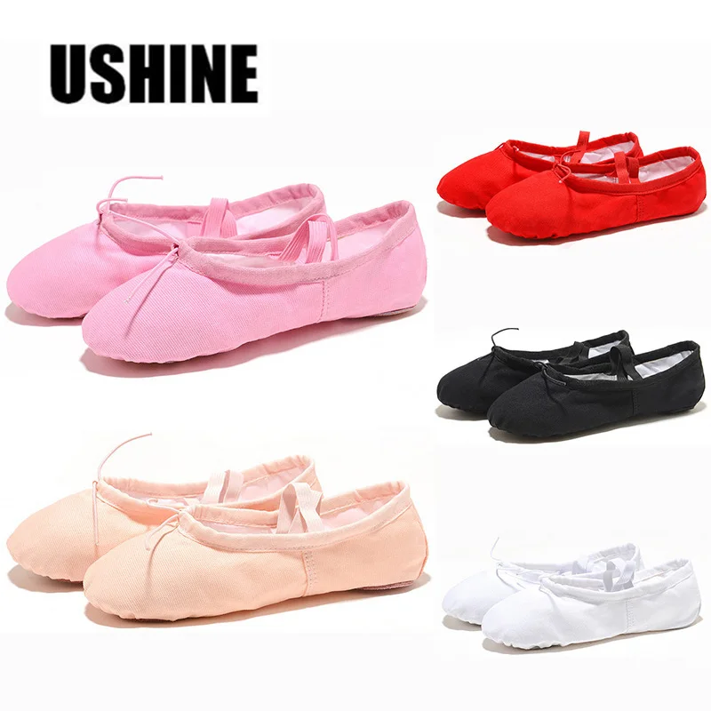 Top Trends: USHINE Yoga Slippers Gym Teacher Yoga Ballet Dance Shoes For Girls Women Ballet Shoes Canvas Kids Children Shoppable Styles