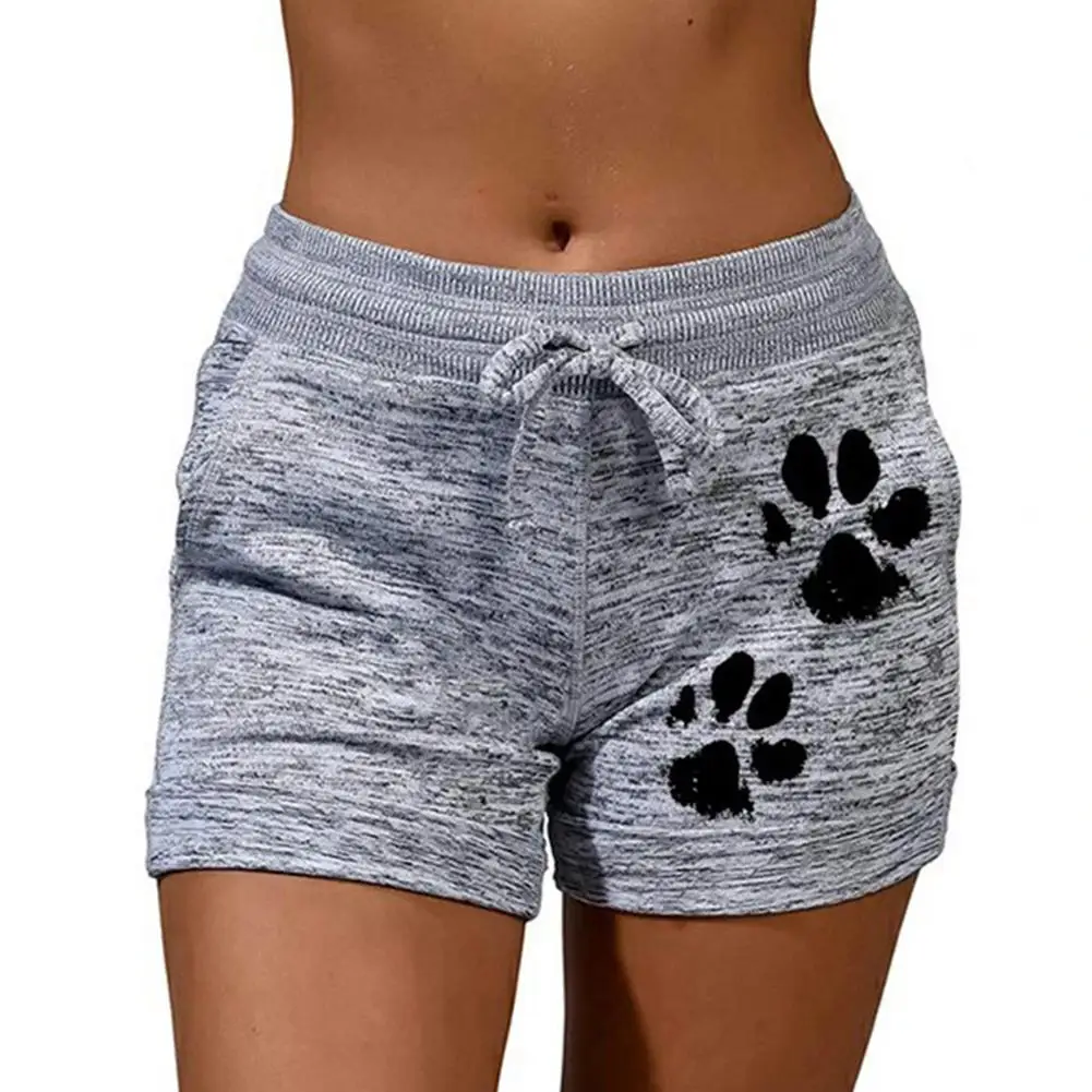 Top Trends: Casual Shorts Women High Waist Cats Claw Print Drawstring Quick Dry Elastic Sports Shorts Gym Women's Clothing женские шорты Shoppable Styles