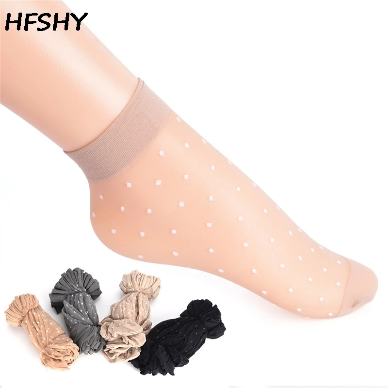 Top Trends: 10 / 5 Pairs Of Transparent Socks High Quality Women&#039;s Socks Summer Thin Silk Transparent Point Nylon Ankle Socks Women&#039;s Socks Shoppable Styles