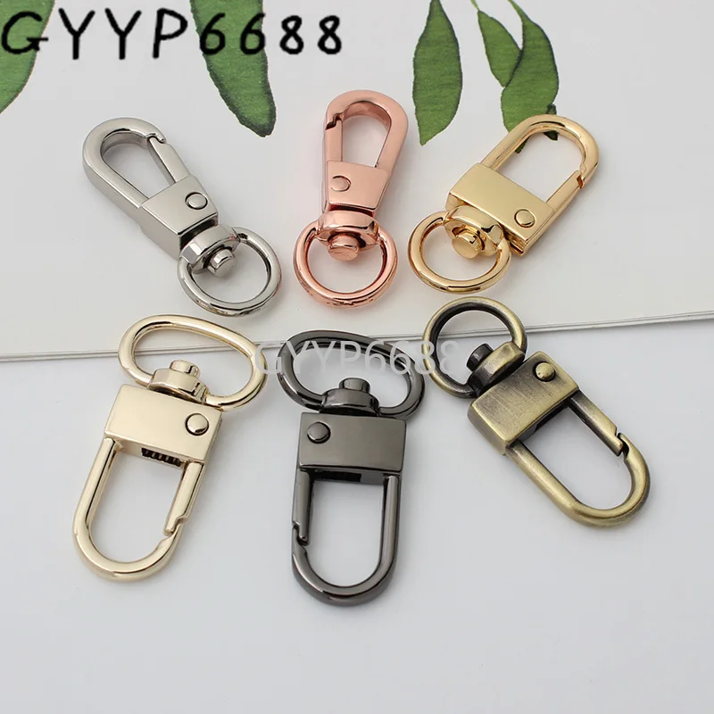 Top Trends: 30-100pcs 9mm 14mm Inner Size Rose Gold Trigger Snap Hook For Chain Bag Metal Swivel Clasp Purse Accessories Shoppable Styles