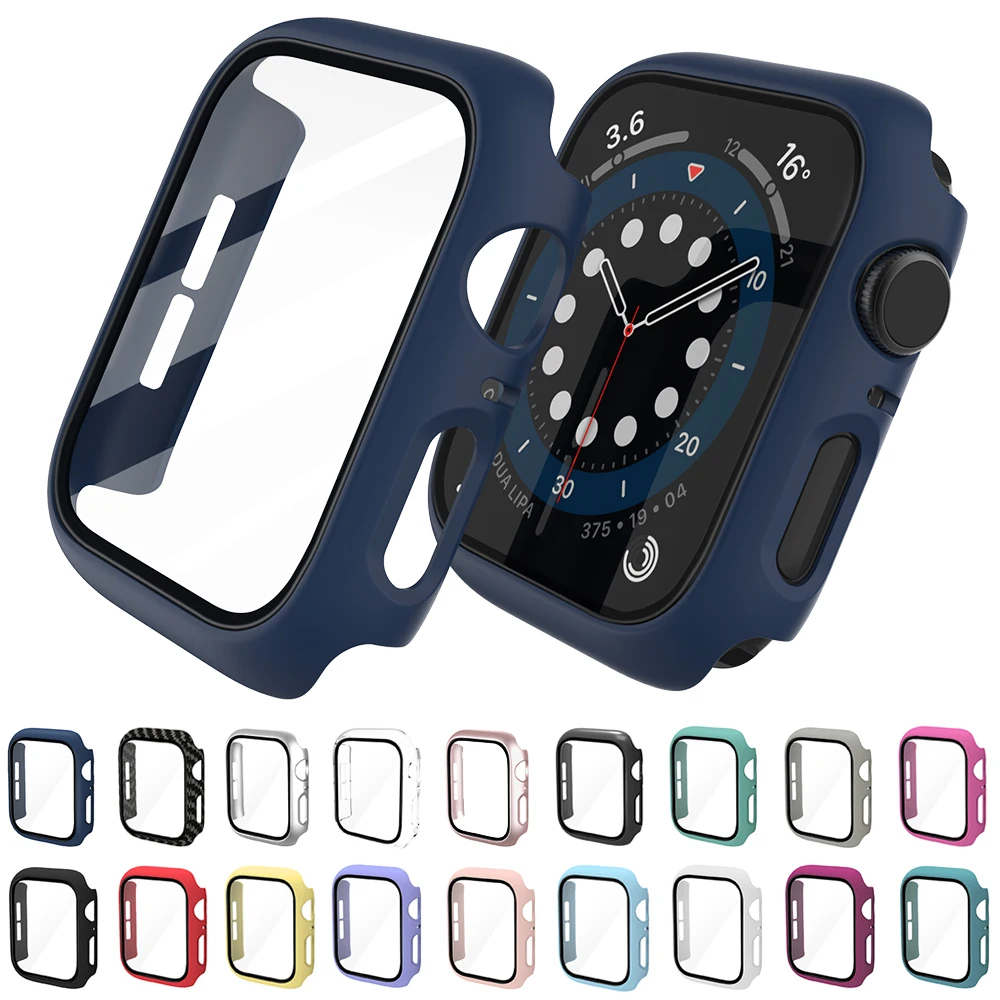 Top Trends: Glass+ Cover For Apple Watch SE / 6 / 5 / 4 44mm 40mm Case Bumper Frame 321 42 / 38mm Screen Protector For IWatch 8 / 7 49mm 45mm 41mm Case Shoppable Styles