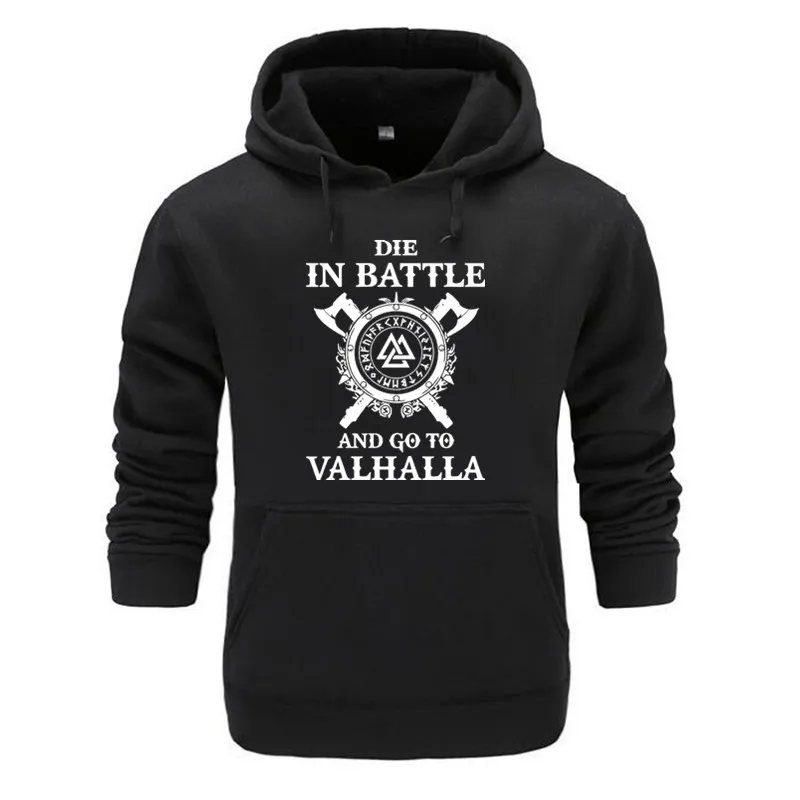 Top Trends: Odin Vikings Sweatshirt Men Die In Battle And Go To Valhalla Hoodie Crewneck Sweatshirts 2021 Winter Autumn Hip Hop Streetwear Shoppable Styles