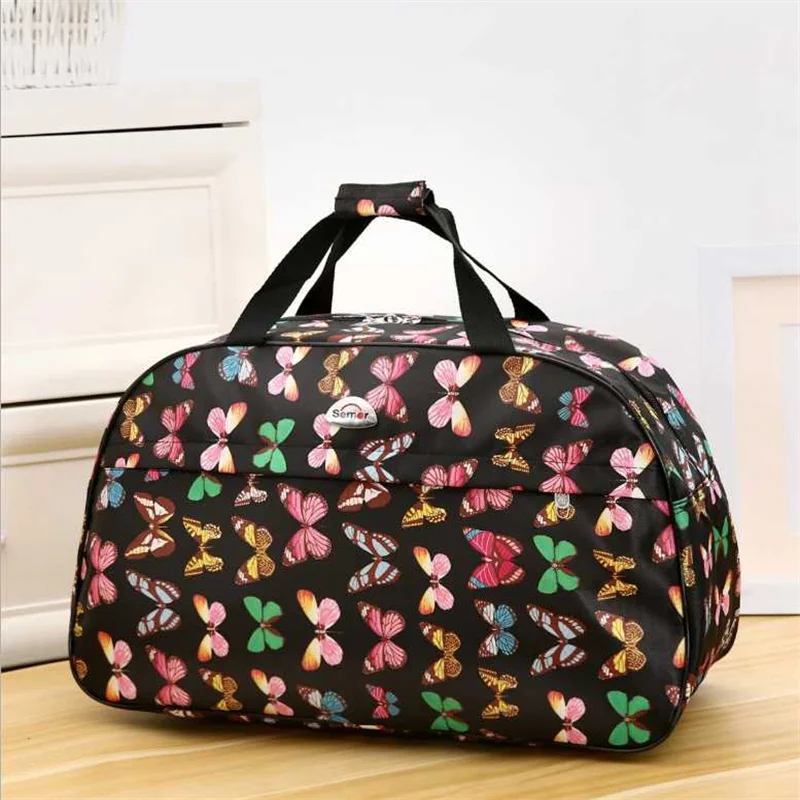 Top Trends: Leather Women Travel Bags Handbags New Fashion Portable Hand Fitness Floral Duffel Bag Waterproof Weekend Bag For Lady Shoppable Styles