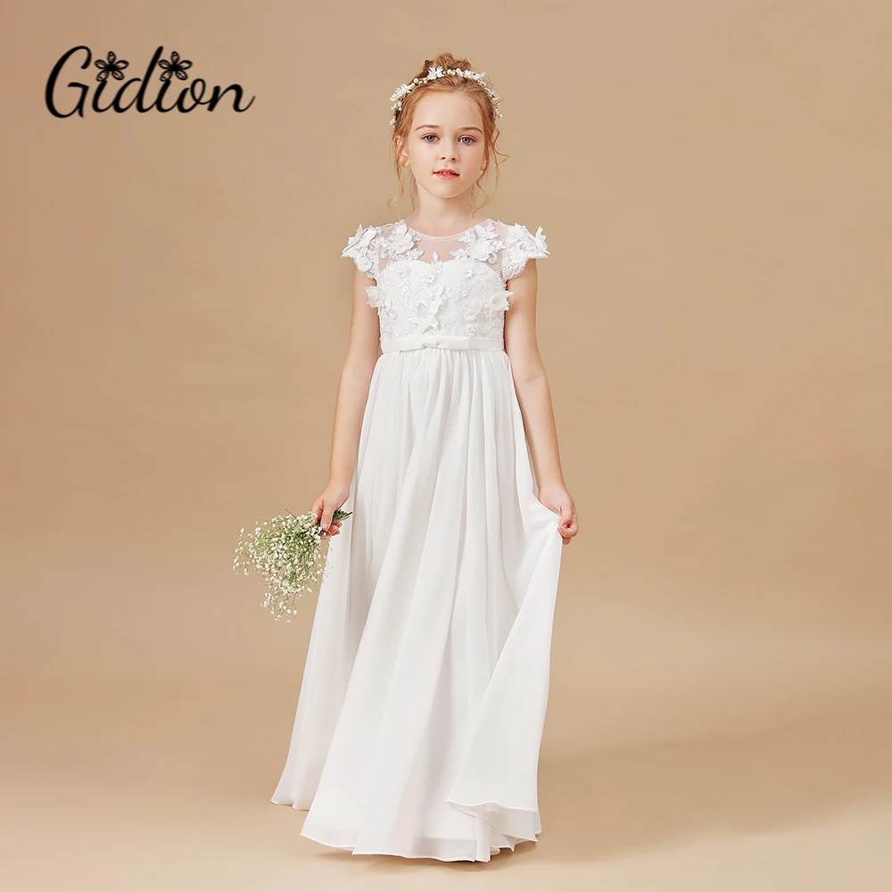 Top Trends: Appliques Flower Girl Dress First Communion Graduation Wedding Ceremony Birthday Evening Party Ball Pageant Prom Banquet For Kid Shoppable Styles