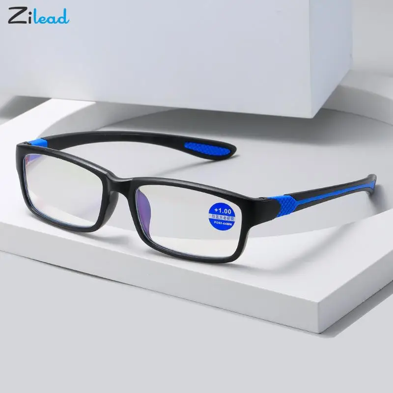 Top Trends: Zilead Reading Glasses Men Women Sports Anti-blue Light Reading Eyewear Black Red TR90 Frame Presbyopia Eyeglasses + 100 To+ 400 Shoppable Styles