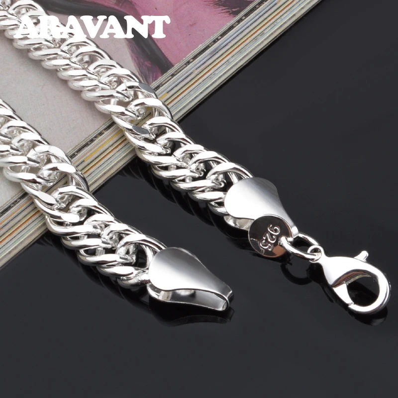 Top Trends: Aravant 925 Silver 10MM Link Chain Necklace For Men Women Fashion Jewelry Gifts Shoppable Styles