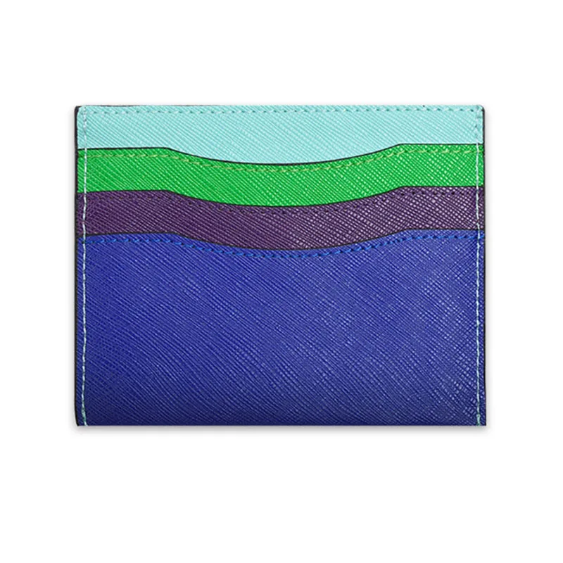 Top Trends: New Design Customed Initial Letters Stitching Colors Multi Pockets Card Holder Ladies Card Wallet Purse Credit Card Holder Shoppable Styles