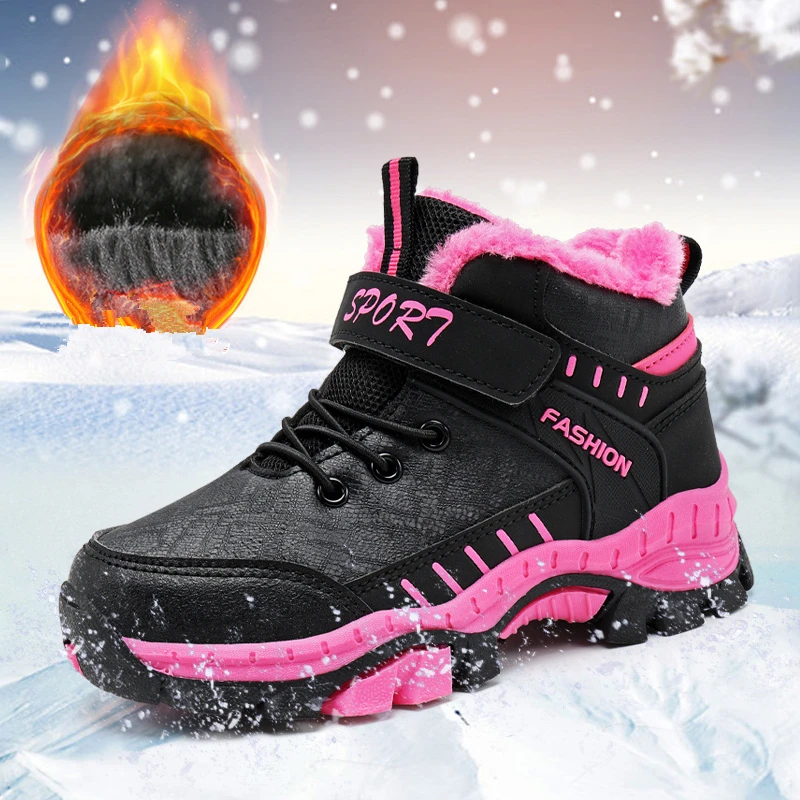 Top Trends: Children Girls Boys Shoes Non-slip Paw Winter Warm Fur Snow Boots Waterproof Sneakers Kids Outdoor Footwear Padded Boot Rubber Shoppable Styles