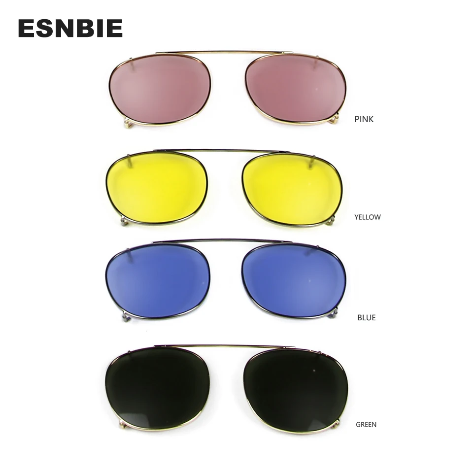 Top Trends: Depp Style Round Clip On Sunglasses Lens Blue Pink Yellow Green Polarized Sun Glasses For Women Men Fashion Tinted Clip-On Lens Shoppable Styles