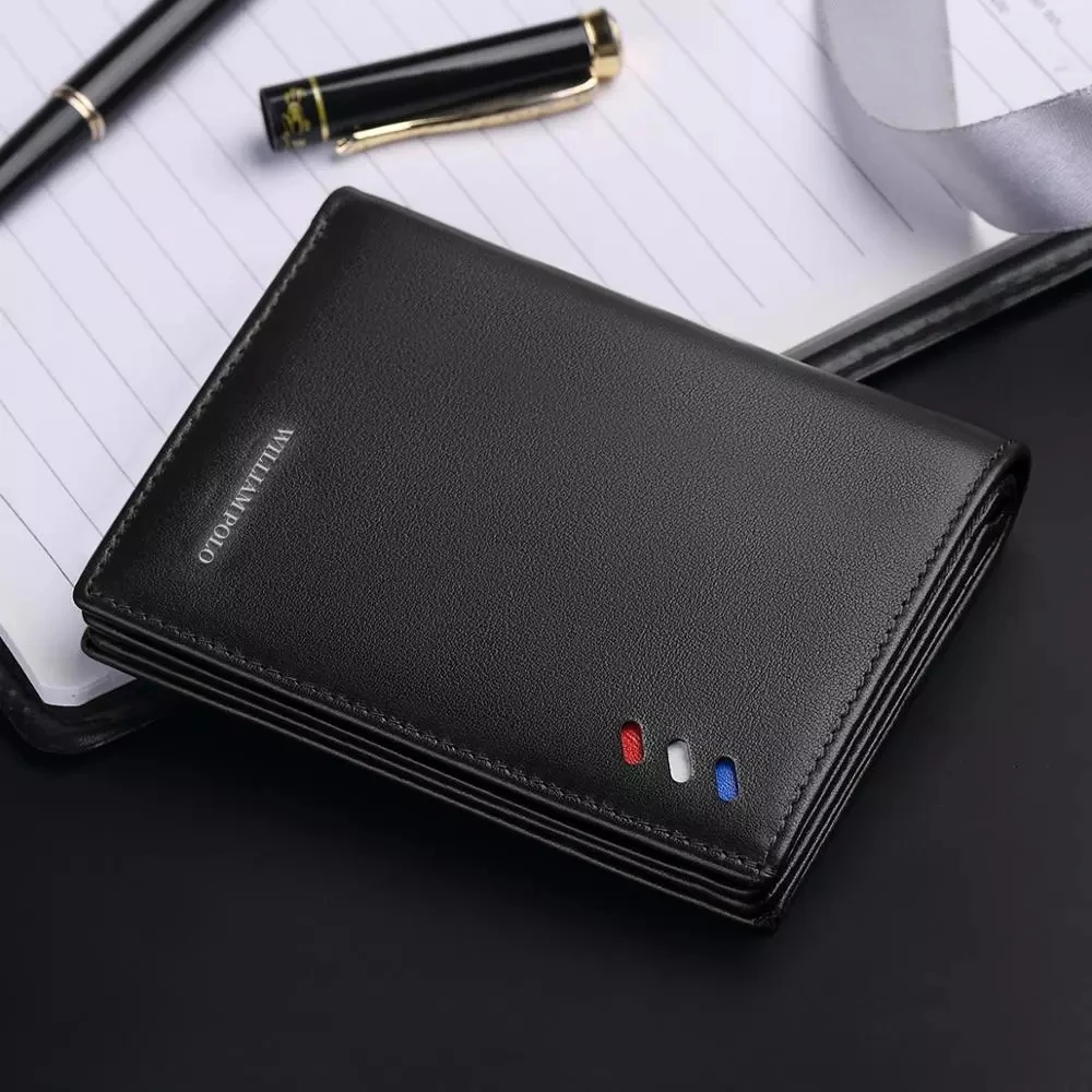 Top Trends: Men Wallets Leather Purse Credit Card Luxury Card Package 2022 WILLIAMPOLO Genuine Leather Men's WalletsNew Design Men Short Shoppable Styles