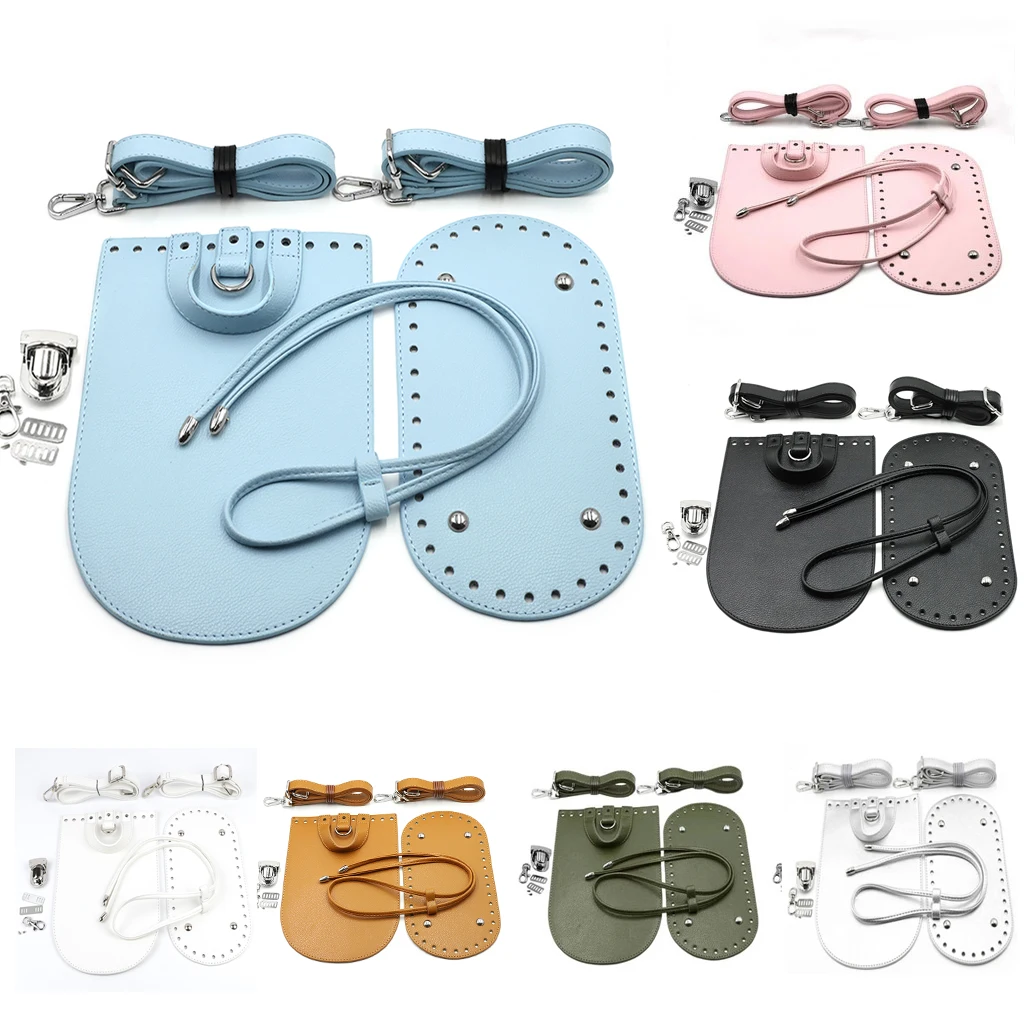 Top Trends: 1Set Handmade Bag Bottom Flap Cover Hardware Package Accessories For Bags Diy HandBag Shloulder Straps For Diy Women Backpack Shoppable Styles