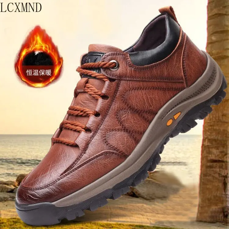 Top Trends: Men&#039;s Shoes Spring Autumn And Winter New Hiking Shoes Sports Casual Shoes Leather Shoes Men&#039;s Cotton Shoes And Single Shoes39-48 Shoppable Styles