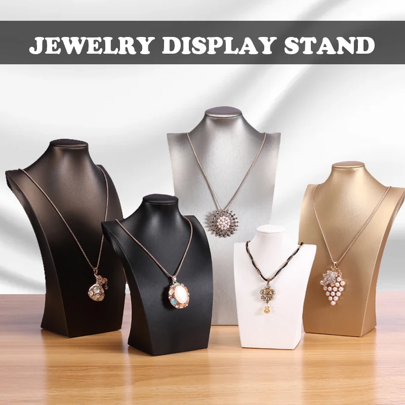 Top Trends: 1Pc Mannequin Bust Necklace Display Rack Jewelry Display Stand Earrings Organizer Holder Necklace Exhibition Display Stand Shelf Shoppable Styles